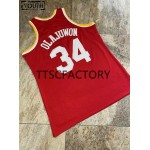 Maillot NBA Houston Rockets OLAJUWON 34 Retro Mitchellness Rouge Swingman - Enfant